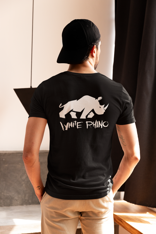 Rhino Love Unisex Cotton Crew Tee, Animal Lover Gift, Nature Tee, Wildlife Conservation Shirt, Casual Everyday Apparel, Earth Day Gift