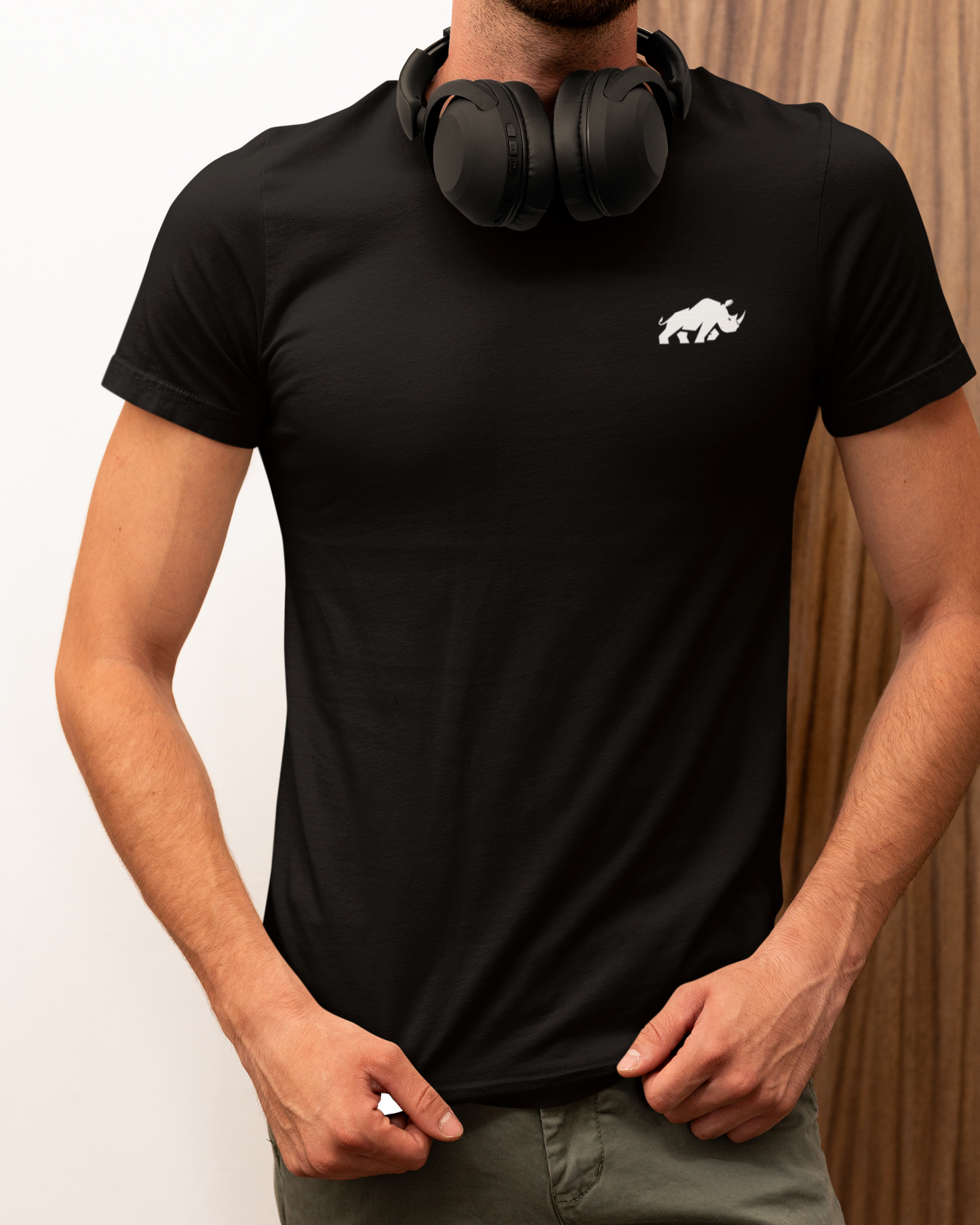 Rhino Love Unisex Cotton Crew Tee, Animal Lover Gift, Nature Tee, Wildlife Conservation Shirt, Casual Everyday Apparel, Earth Day Gift