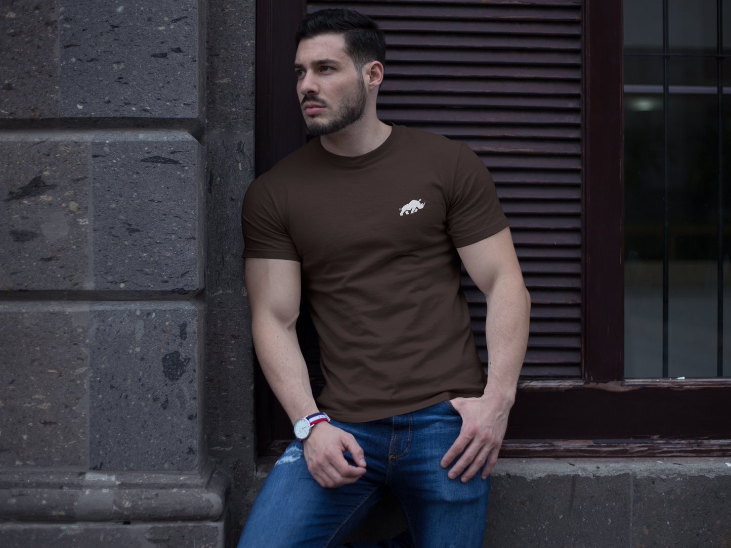 Rhino Love Unisex Cotton Crew Tee, Animal Lover Gift, Nature Tee, Wildlife Conservation Shirt, Casual Everyday Apparel, Earth Day Gift